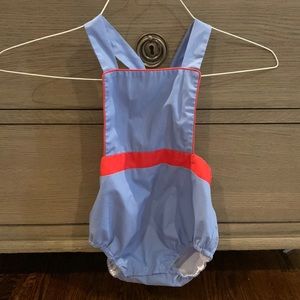 EUC TBBC blue and red sunsuit